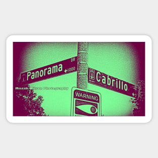 Panorama Drive & Cabrillo Road, Arcadia, CA by MWP Sticker